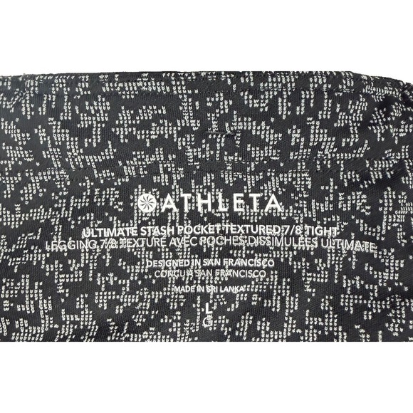 Athleta Ultimate Stash Pocket Textured 7/8 Tight Legging Size L - Picture 4 of 5